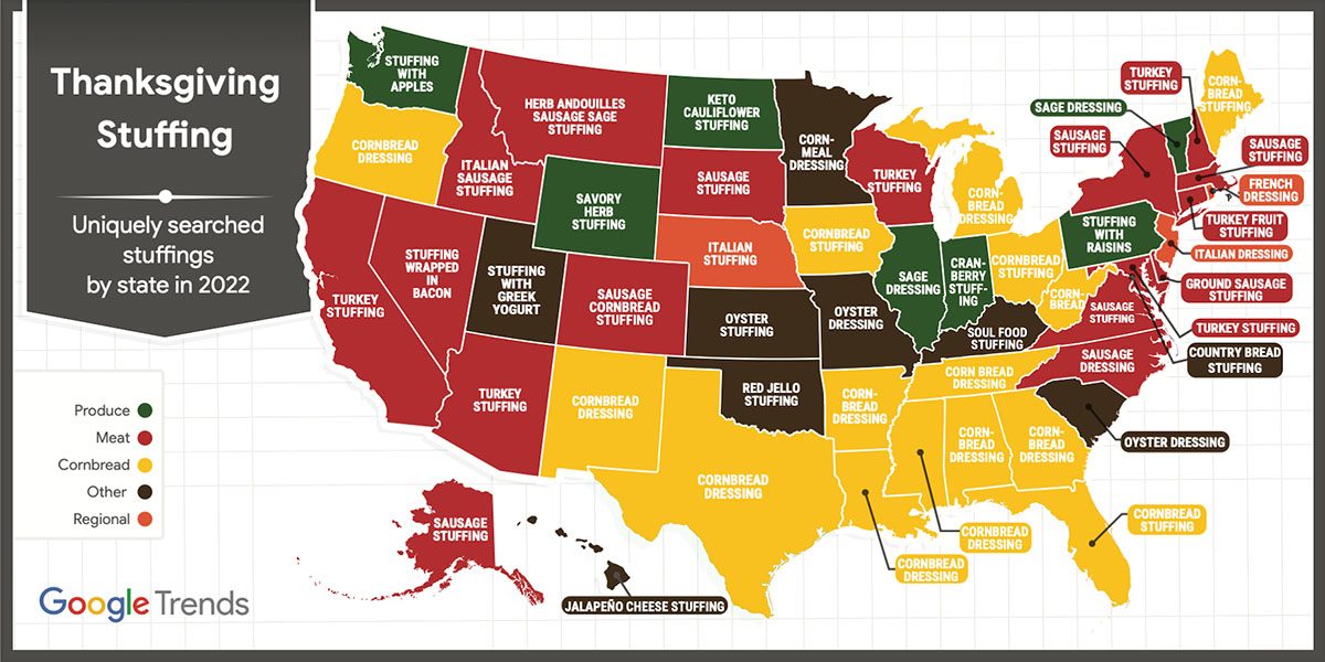 Thanksgiving Stuffing Searched In Your State Toh