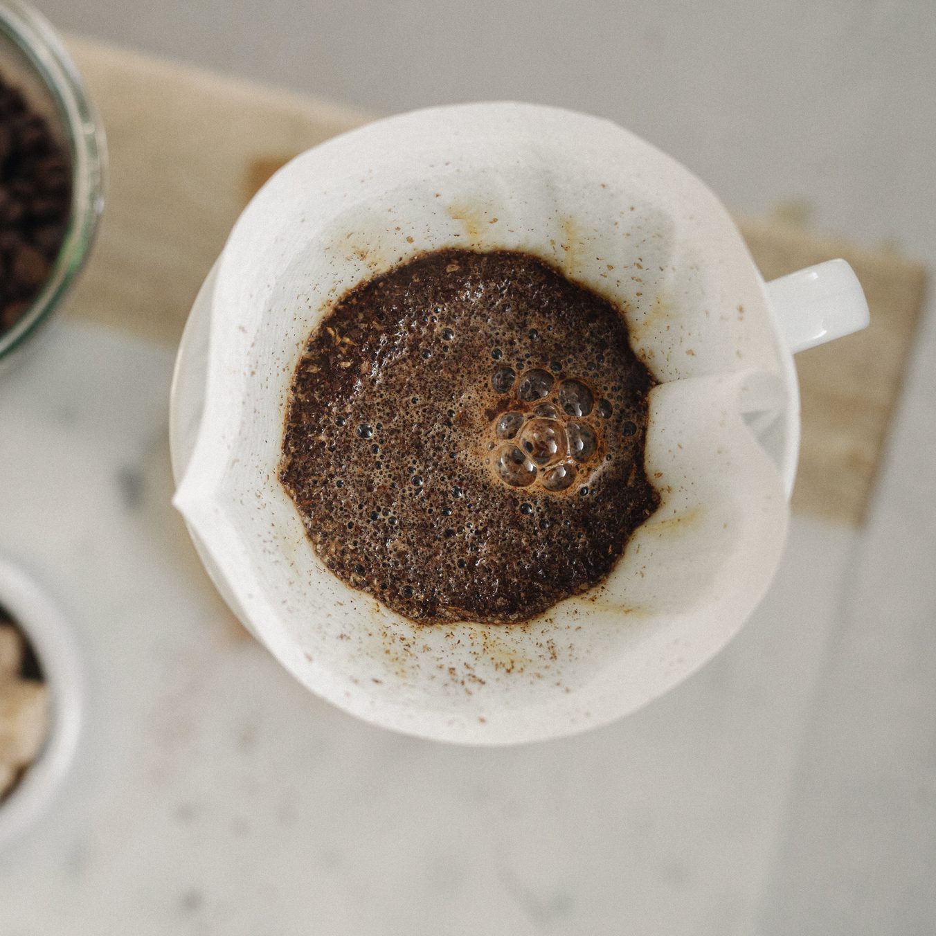 coffee in a coffee filter