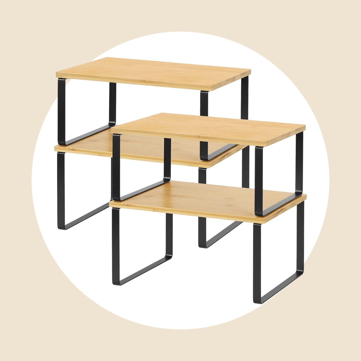 Bamboo Metal Shelves