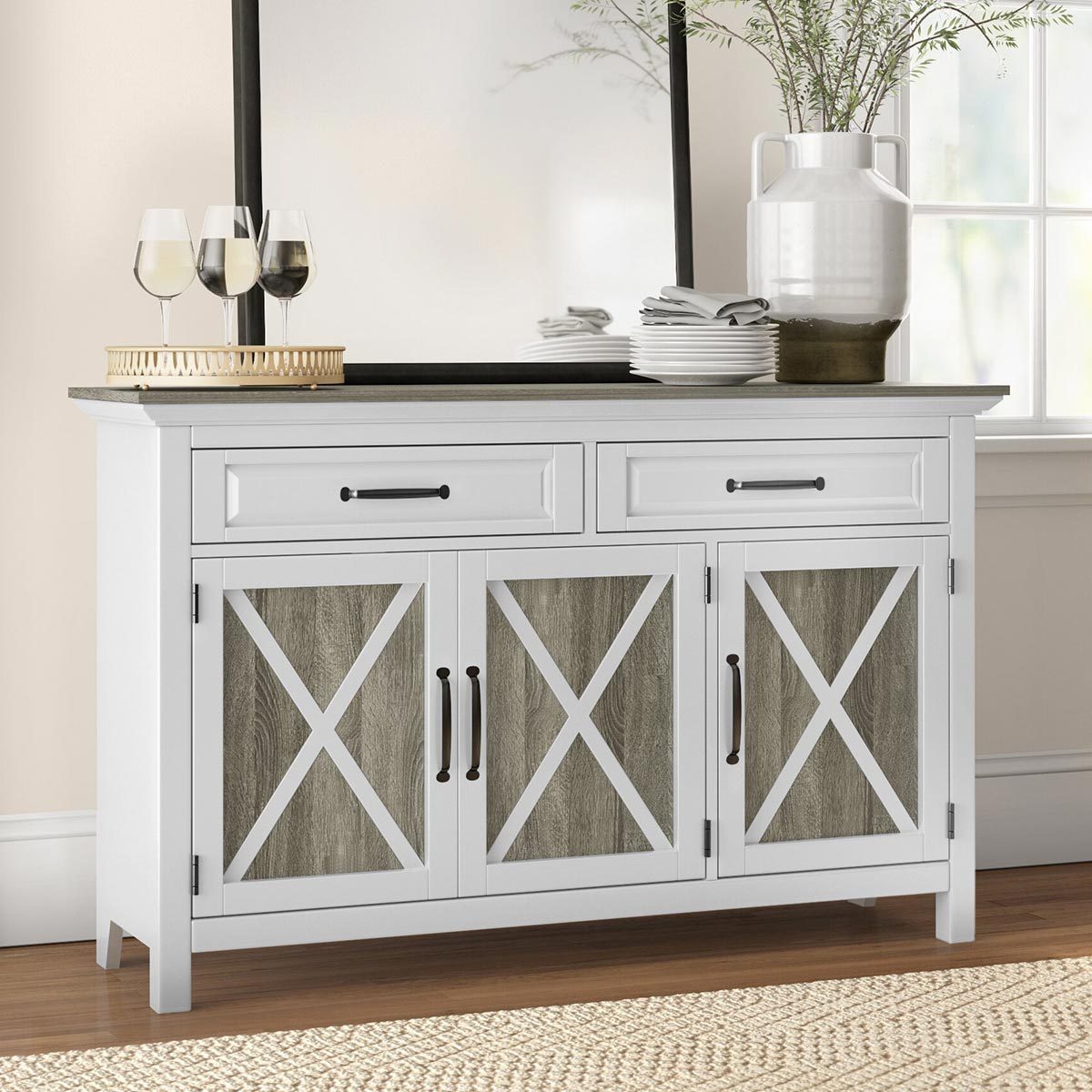 Country Inspired Buffet Table