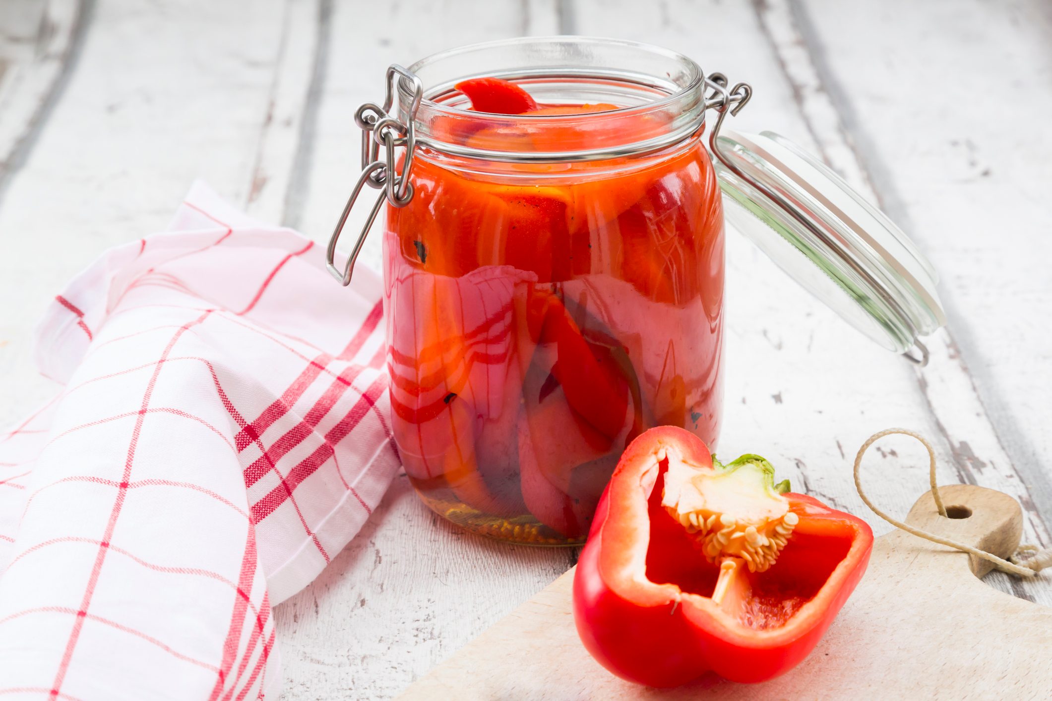 Pickled roasted paprika