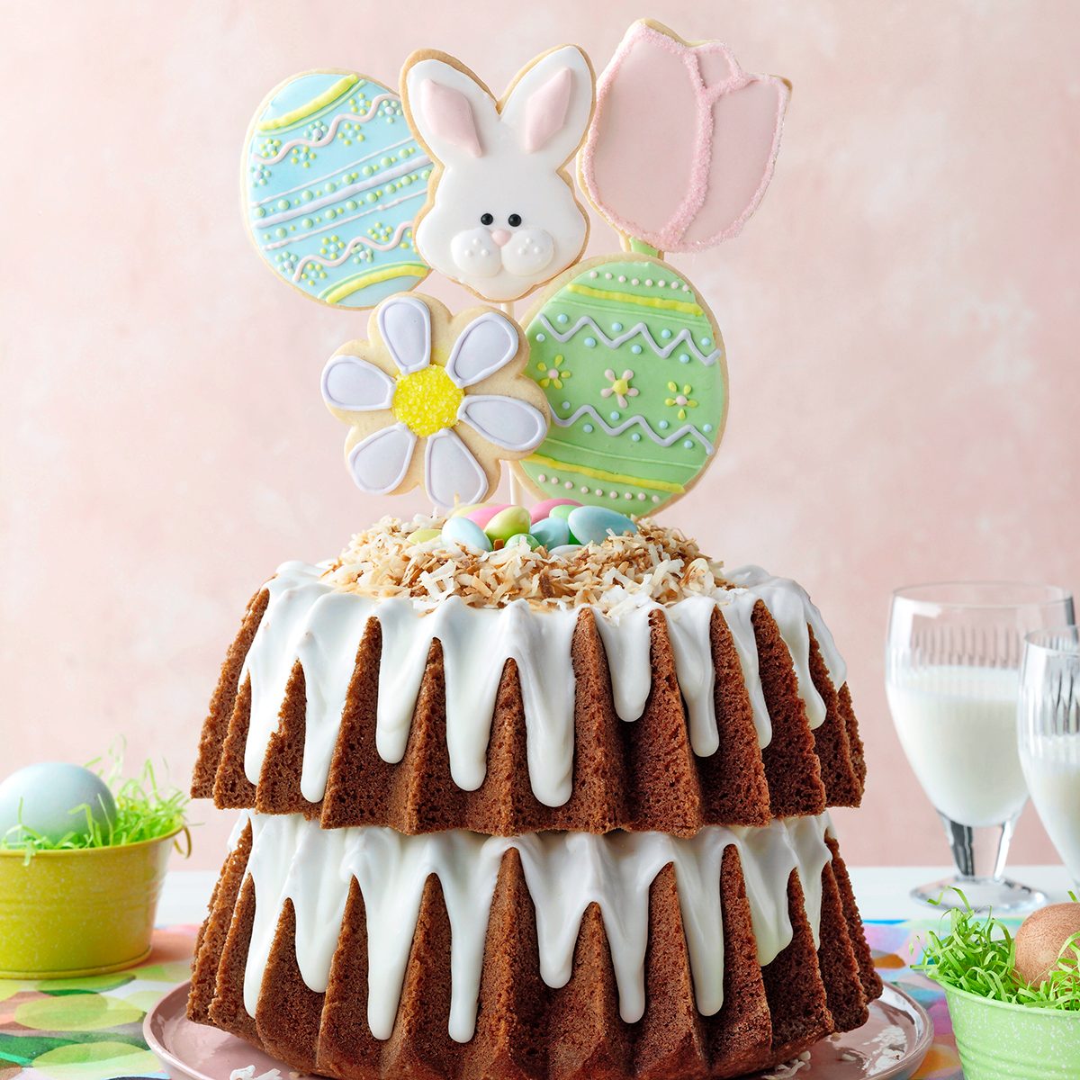 Towering cake for easter party