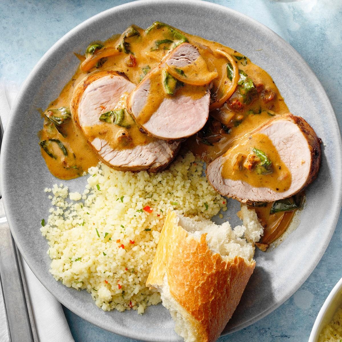 Pork Tenderloin with Sun-Dried Tomato Cream Sauce