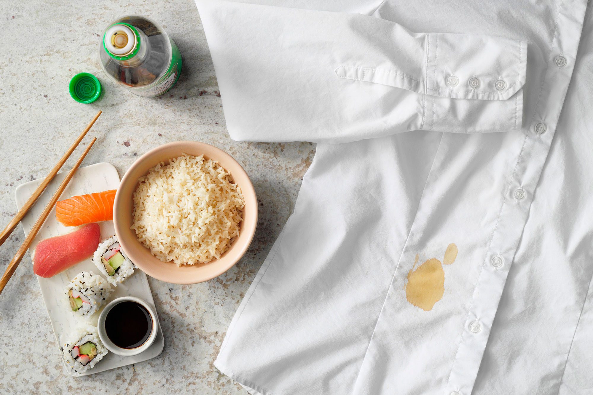 How to Get Soy Sauce Out of Clothes and Carpet