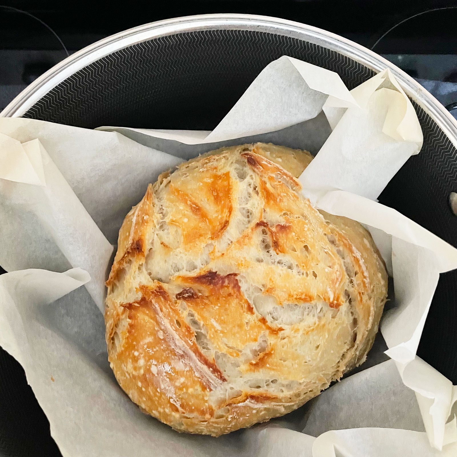 Bread in Hexclad Dutch Oven