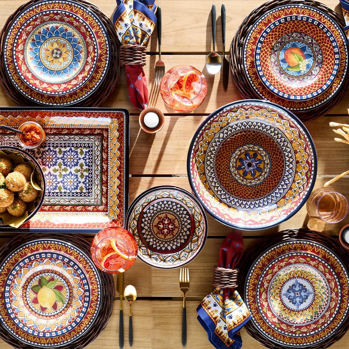 Italian Inspired Outdoor Dinnerware