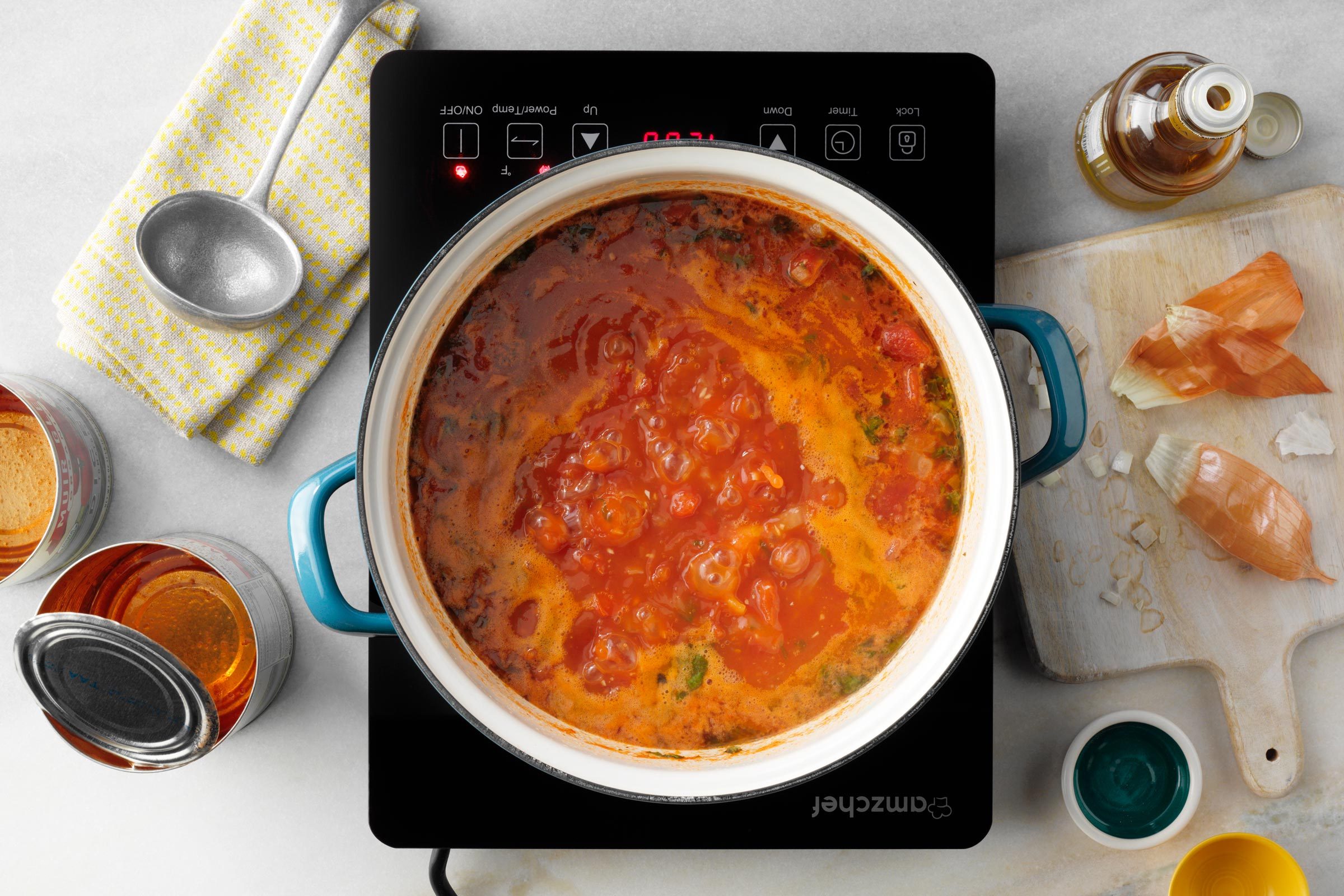 tomato soup on the stove