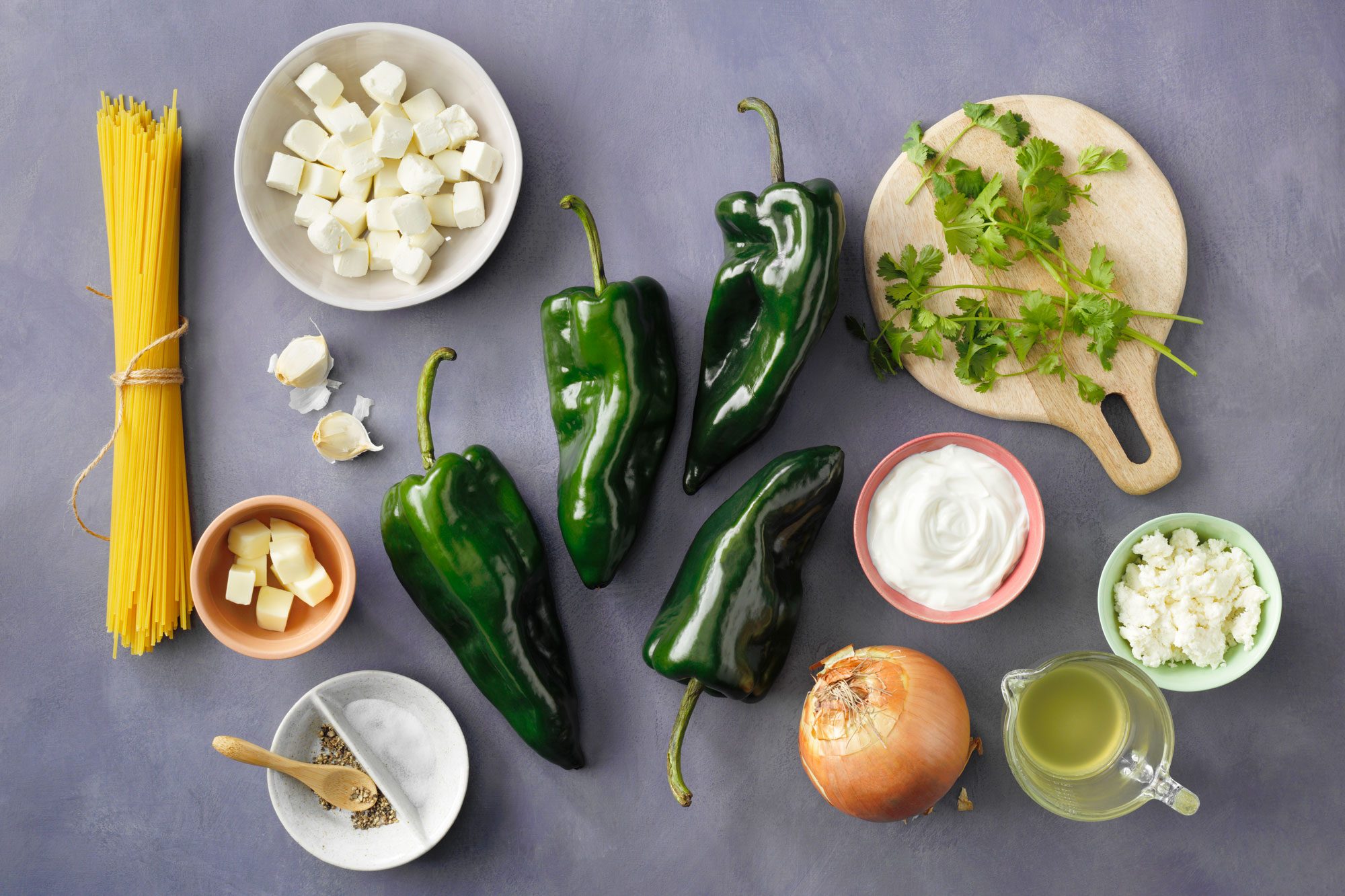 How To Make Green Spaghetti ingredients