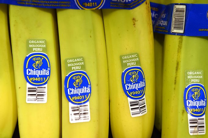 numbers on fruit stickers with a 9 to show that it's organic