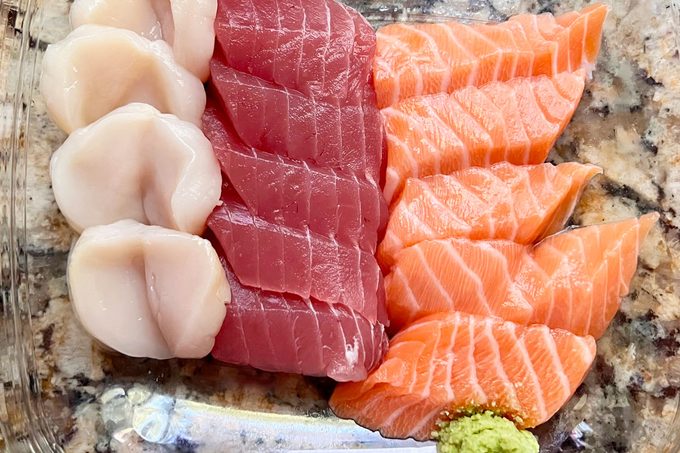 Scallop Ahi Tuna And Salmon Sashimi Lesley Balla