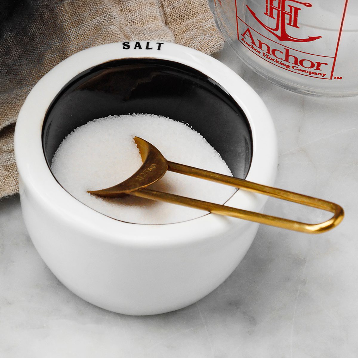 Salt well with spoon