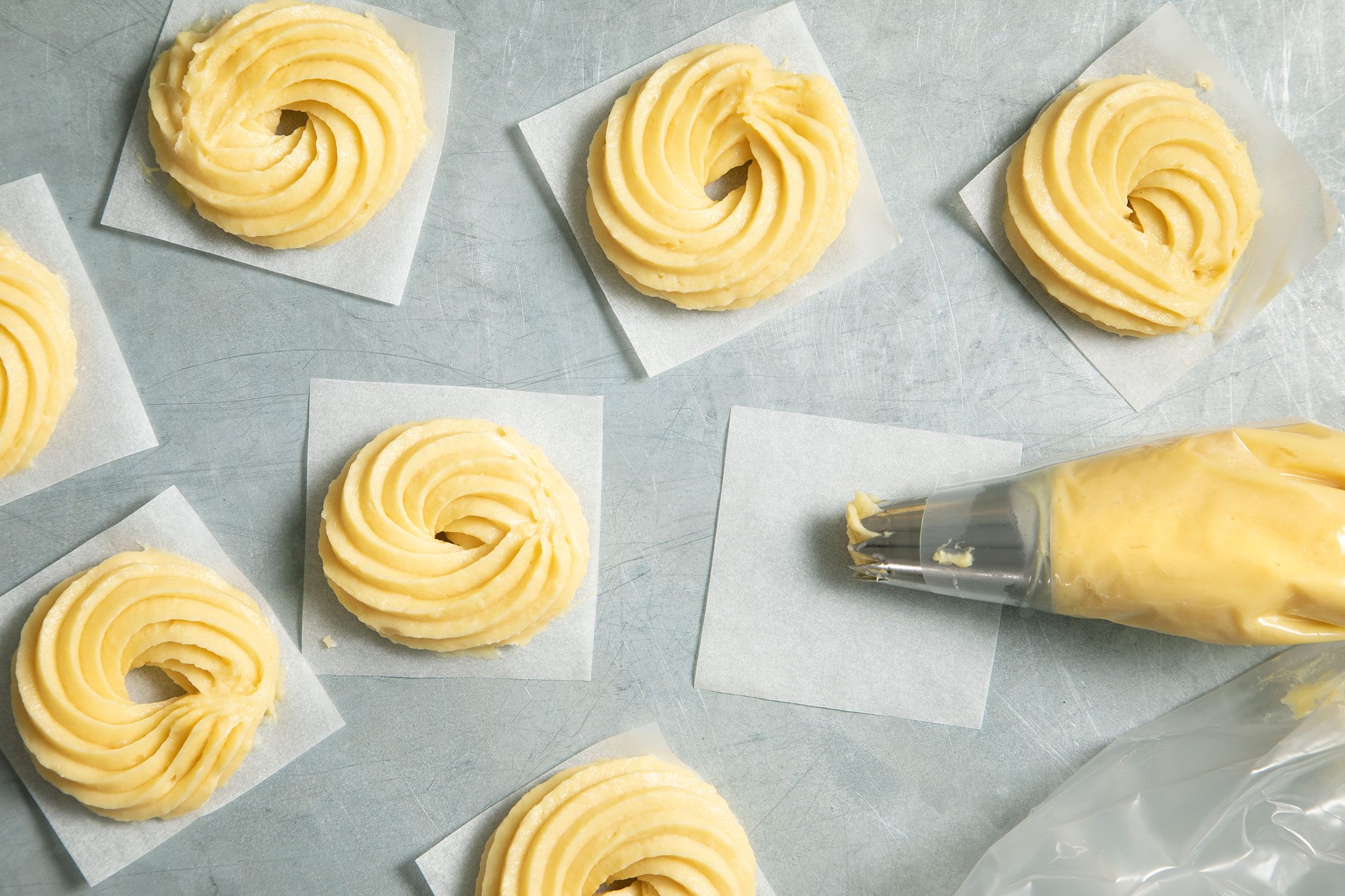 Pipe and chill the choux pastry