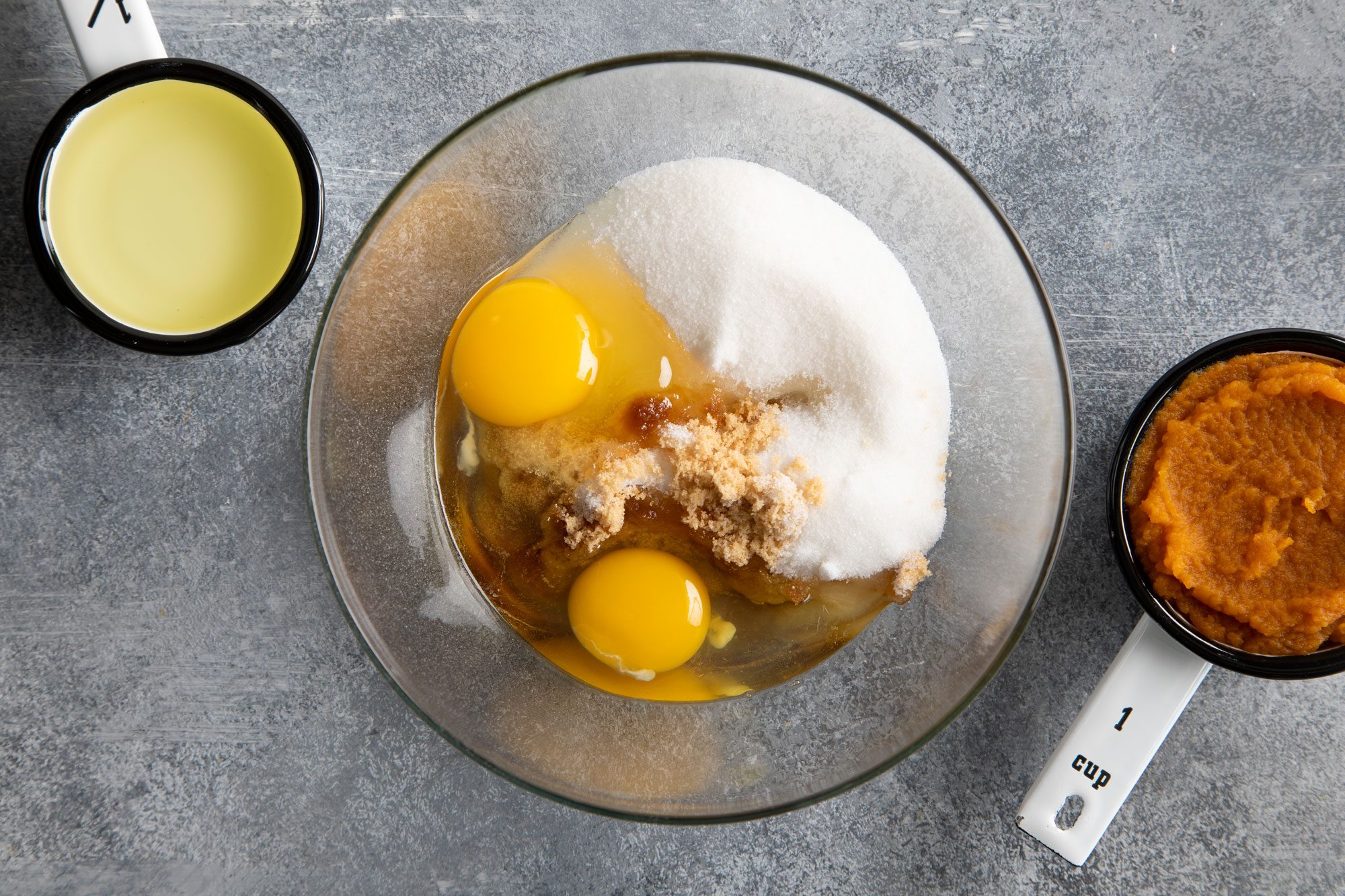 Gluten Free Pumpkin Bread mixing wet ingredients