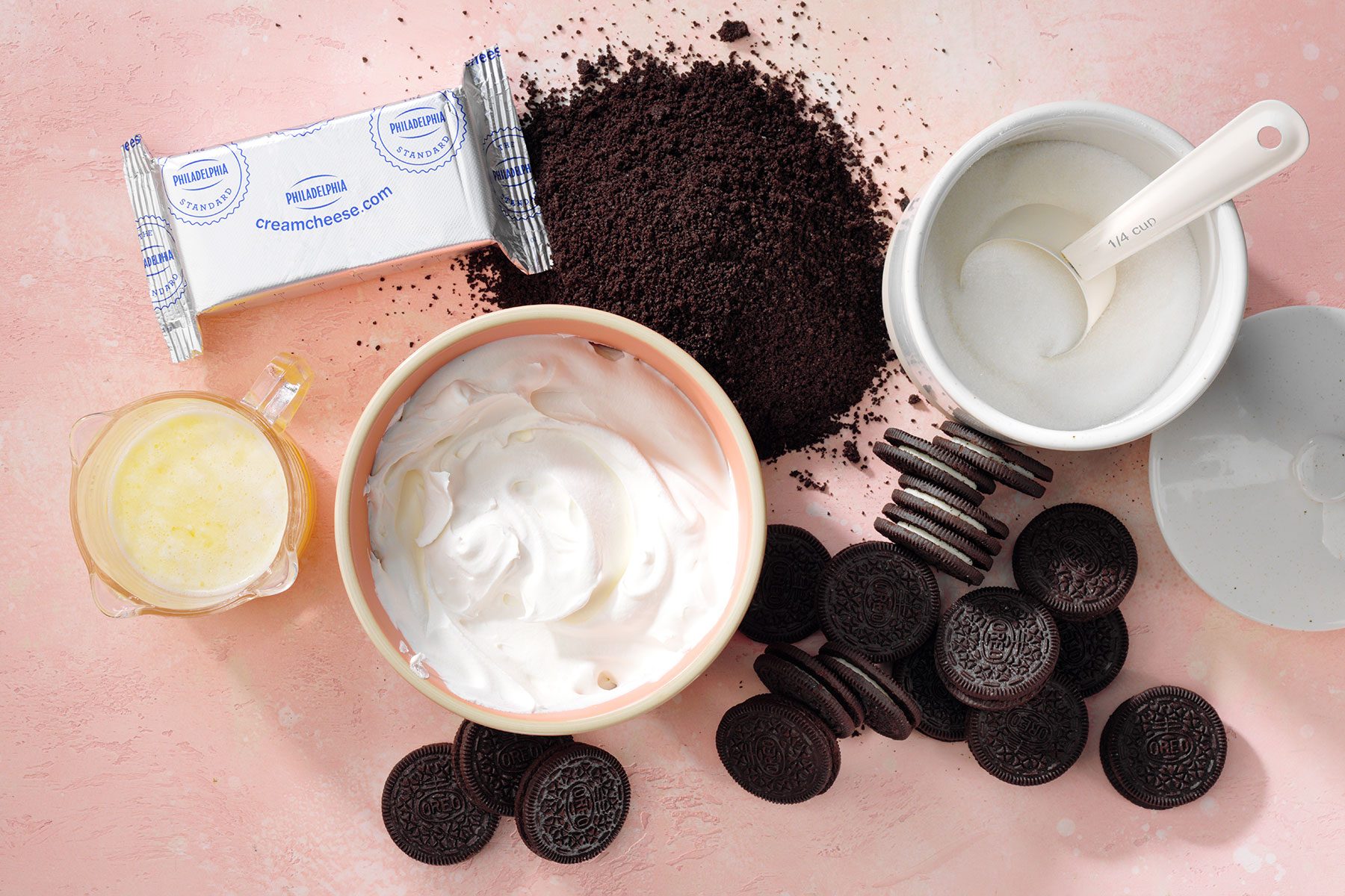 Ingredients for no bake oreo pie
