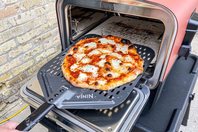 Taking Pizza Out from Ninja Pizza Oven