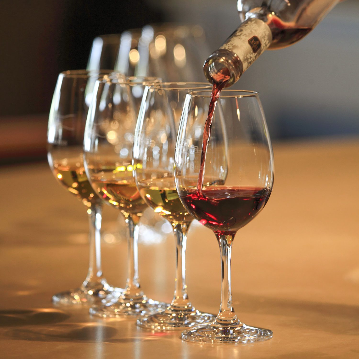 Poruing Glass of Wine at a Ice Wine Tasting Session