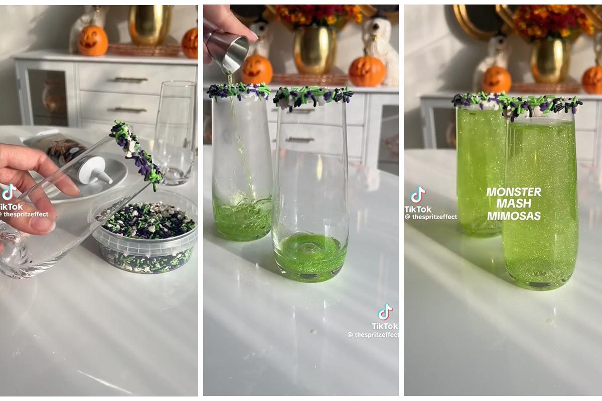 Super Sparkly ‘Monster Mash Mimosas’ Are Perfect for Halloween