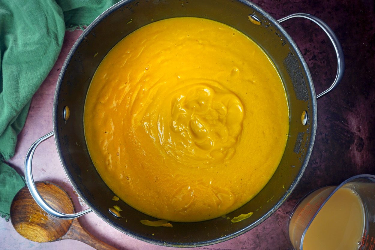 Overhead Ina Garten Butternut Squash Soup Lauren Habermehl For Toh