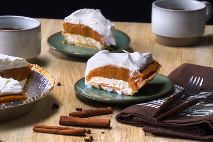 Slice of Pumpkin Pie on plate