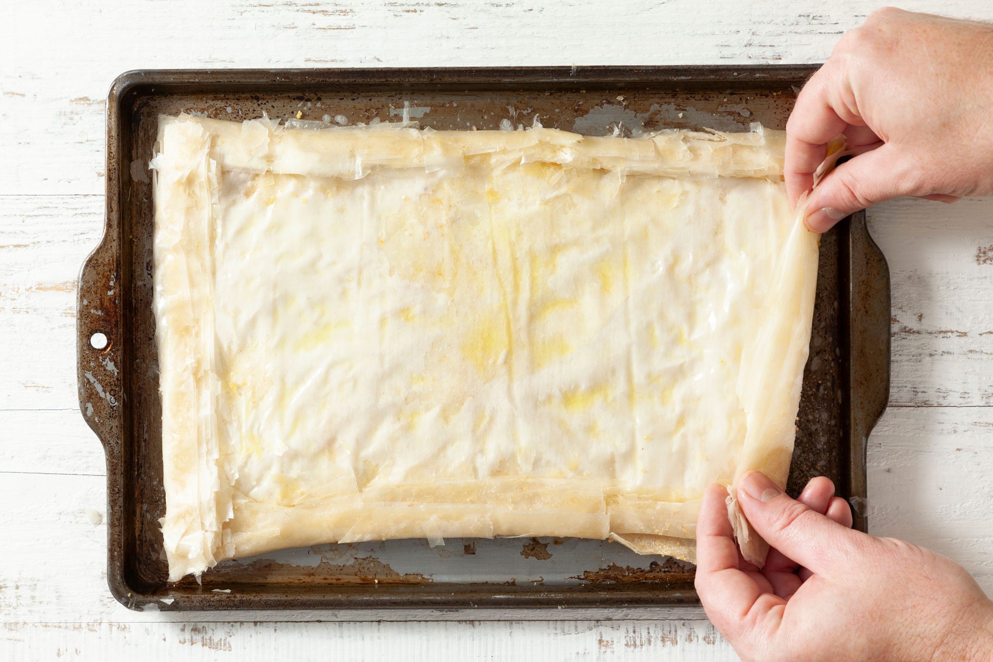 Prepare phyllo dough