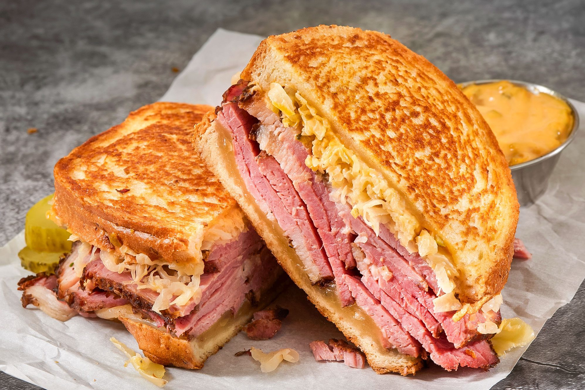Classic Pastrami On Rye With Swiss Cheese