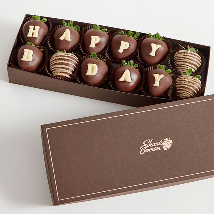 Happy Birthday Wishes Artisan Belgian Chocolate Covered Strawberries