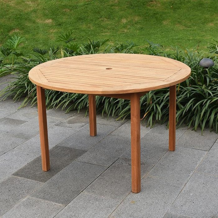Cambridge Casual Heaton Natural Teak Round Dining Table