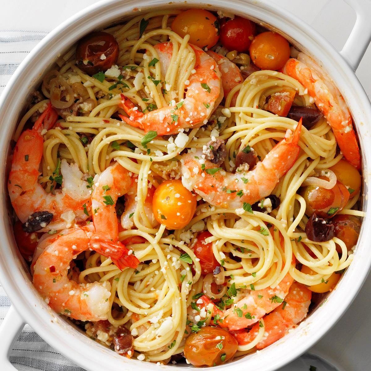 Shrimp Spaghetti with Cherry Tomatoes