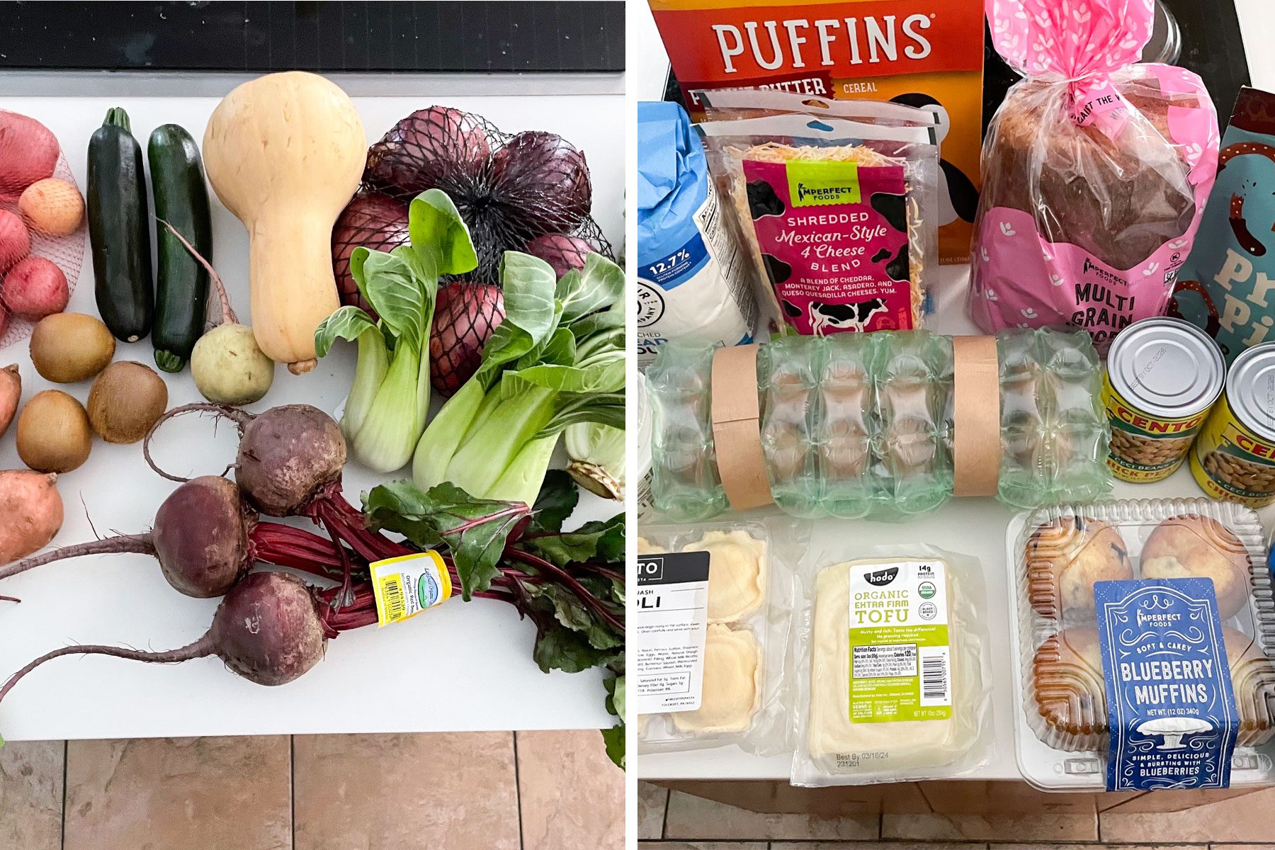 Vegetable and groceries on a wooden table