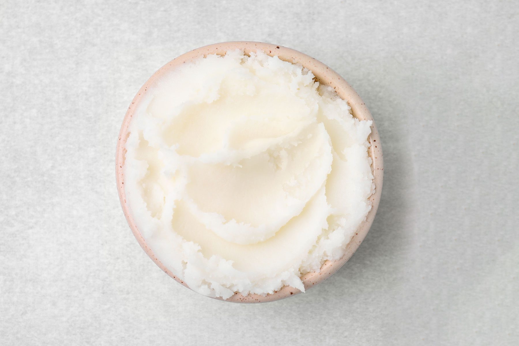 Shortening in a small bowl