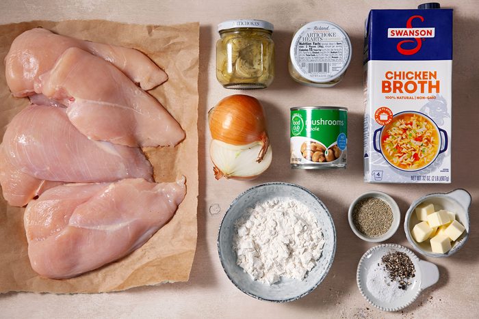 Ingredients for Artichoke Chicken