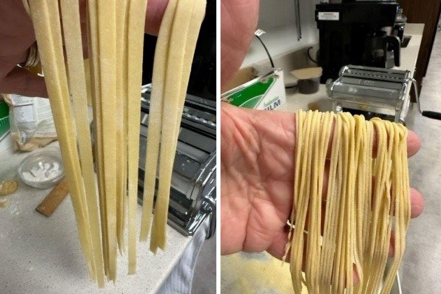 A person holding past 