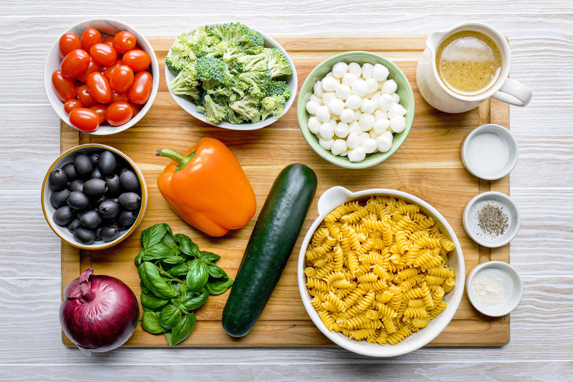 ingredients for pasta salad