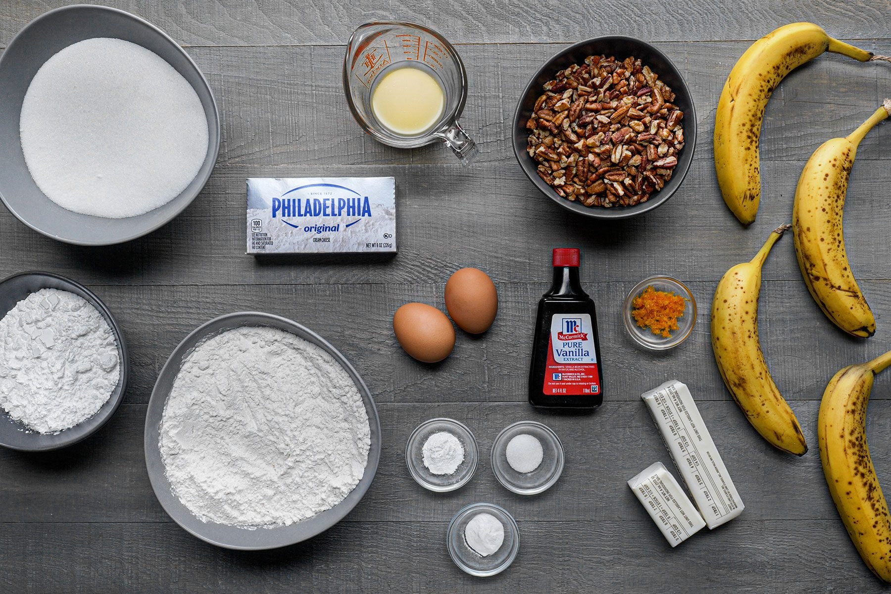 Ingredients for Banana Nut Bread Recipe 