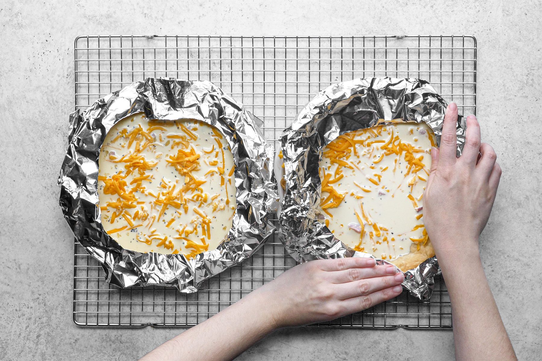 Covering the edges loosely with foil