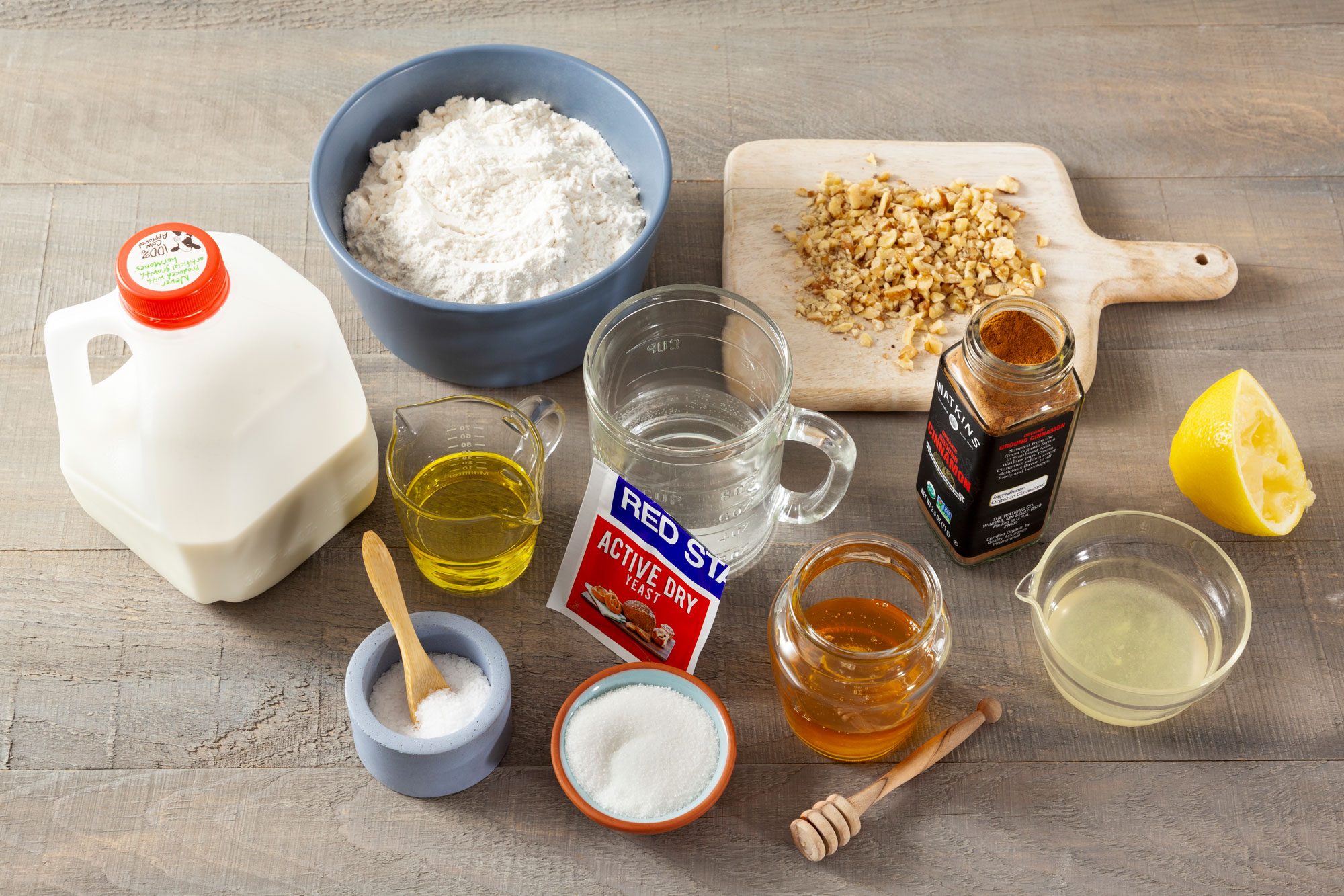 Ingredients of Loukoumades (Greek Doughnuts With Honey)
