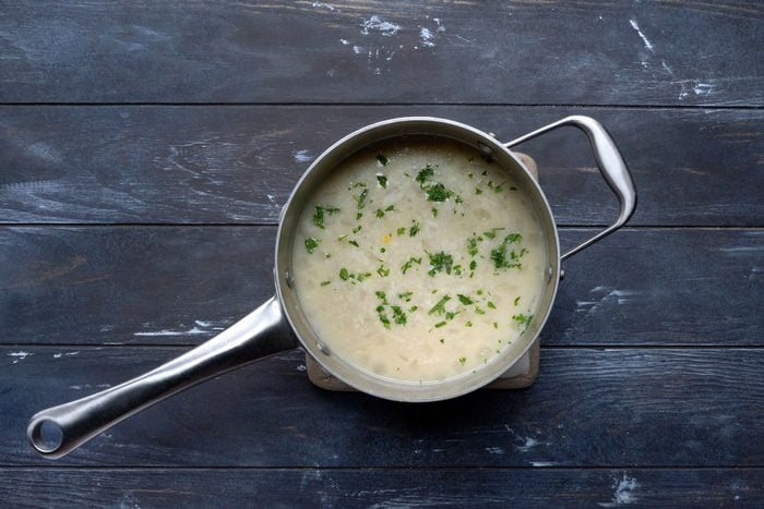 Serve warm, garnished with minced fresh parsley
