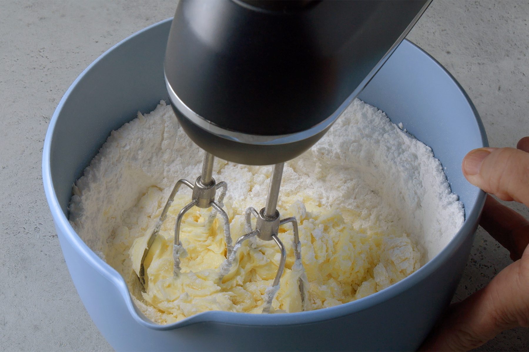 beating cream cheese and butter until fluffy in a small bowl; for frosting; blending machine