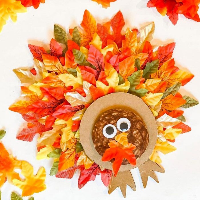 Faux Leaf Turkey Craft