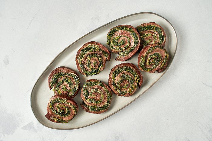 Wrapped in quality flank steak and bursting with a creamy filling, this steak pinwheel recipe by Taste of Home promises a mouthwatering experience with each bite.