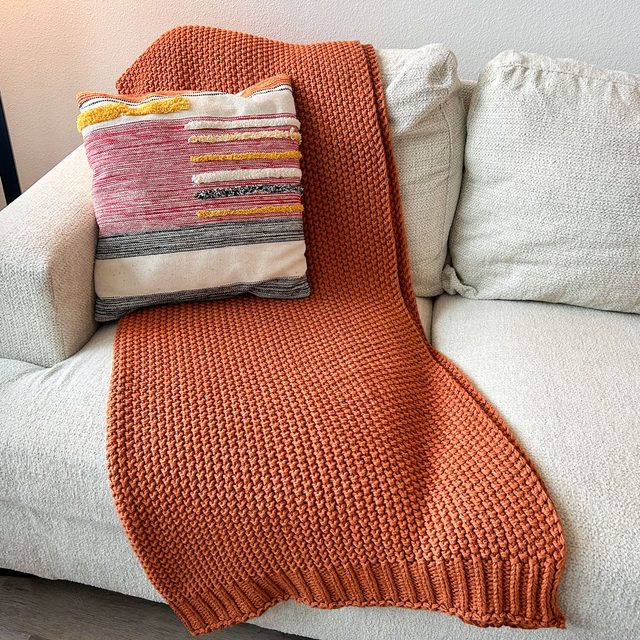 Quince Fisherman Throw Blanket
