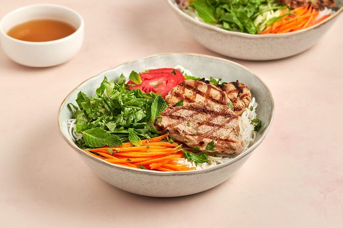 Enjoy this Vietnamese noodle salad with pork by Taste of Home, combining crisp vegetables, fresh herbs and tender pork in a bright lime dressing for a light, refreshing meal.