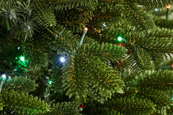 Balsam Hill Fraser Fir with Twinkly Light Show Closeup