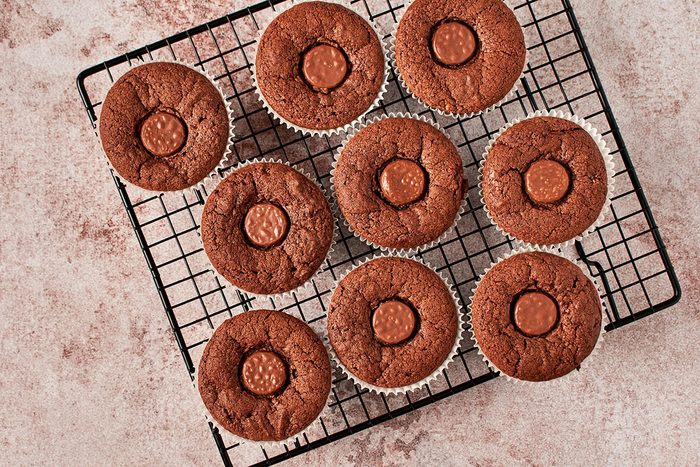 A chocolate kiss in the center of these brownie cupcakes by Taste of Home makes each bite a delight.