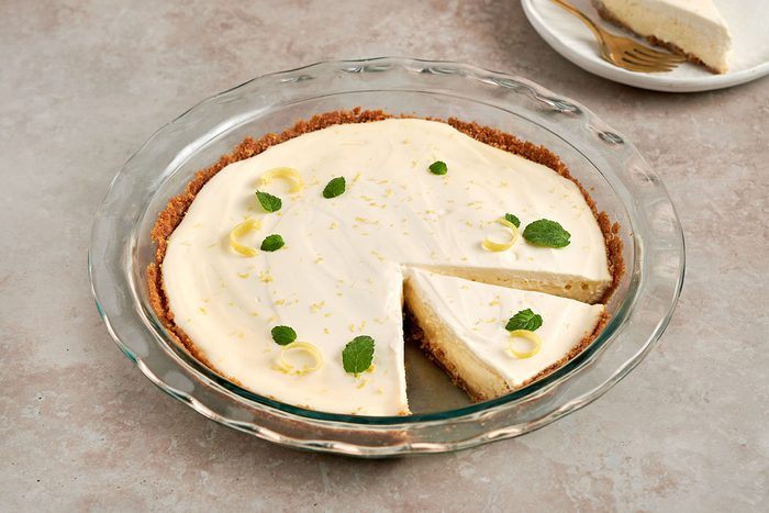 This cheesecake pie by Taste of Home combines two all-star desserts into one.
