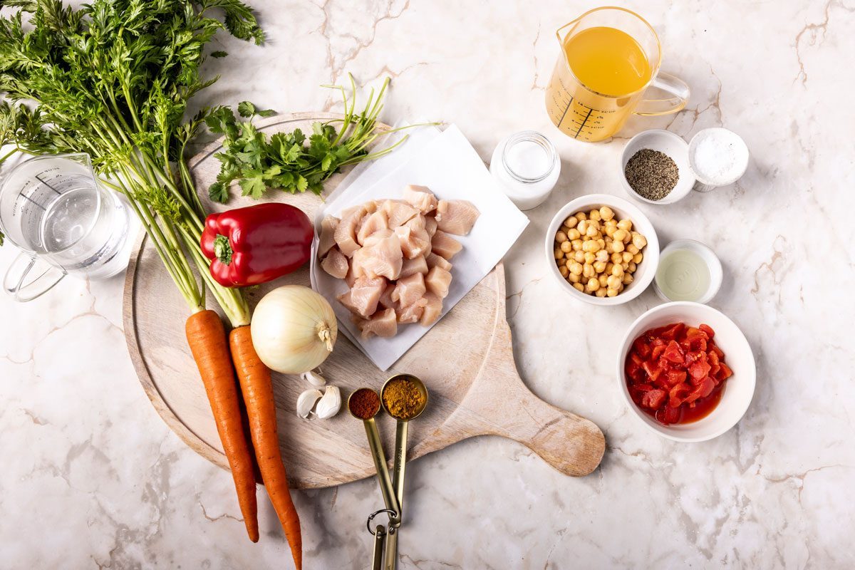 Ingredients for Chicken Curry Soup