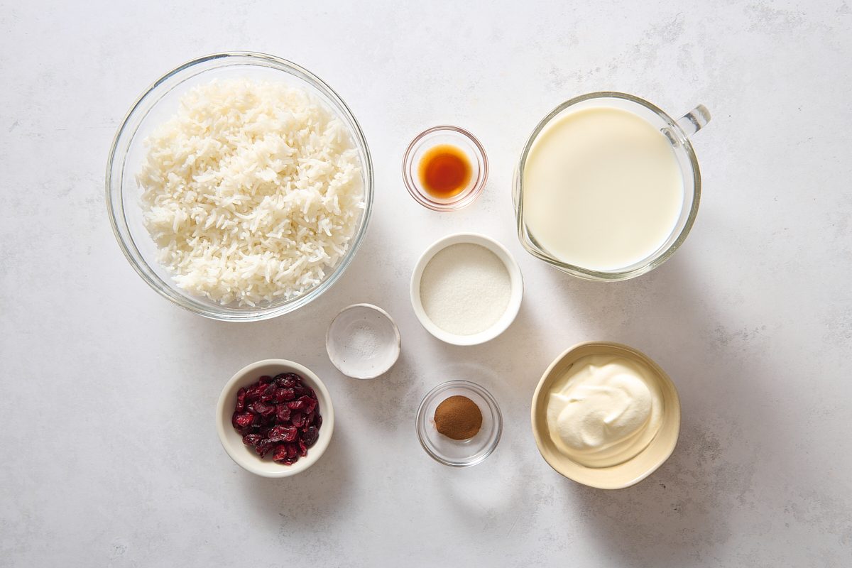 Ingredients for Rice Pudding With Leftover Rice