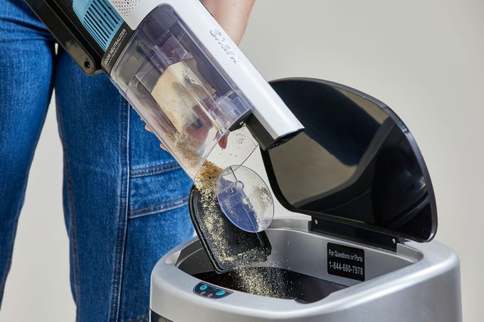 Shark Cordless Pro Emptying the Dust Bin