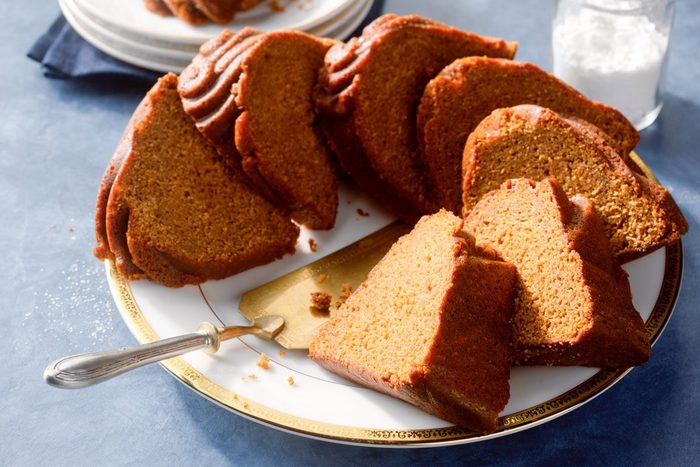 Gingerbread Bundt Cake in slices