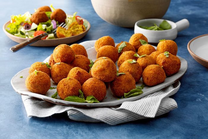 Chickpea Meatballs on a serving platter